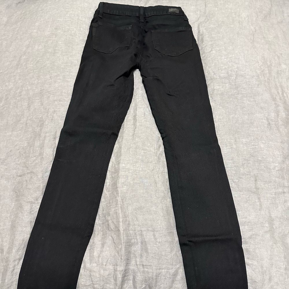Paige Mid Rise Black Jeans